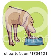 Dog Symptom Excessive Drinking Illustration by BNP Design Studio