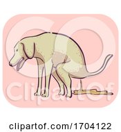 Poster, Art Print Of Dog Symptom Diarrhea Illustration