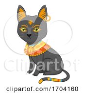 Poster, Art Print Of Egyptian Cat Bastet Cat Costume Illustration