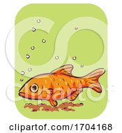Poster, Art Print Of Barb Fish Symptom Stay Down Illustration