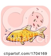 Poster, Art Print Of Barb Fish Symptom Loss Appetite Illustration