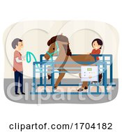 Stickman Horse Treadmill Therapy Illustration