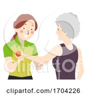 Senior Woman Physical Therapist Illustration
