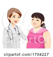 Teen Girl Fat Asian Doctor Illustration