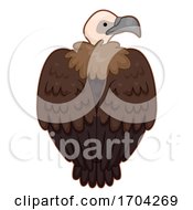 Poster, Art Print Of Vulture Back View Illustration