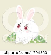 Poster, Art Print Of Bunny Flower Shrub Illustration