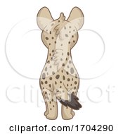 Poster, Art Print Of Hyena Back View Illustration