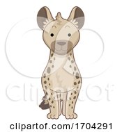 Poster, Art Print Of Hyena Front View Illustration