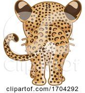 Poster, Art Print Of Leopard Back View Illustration