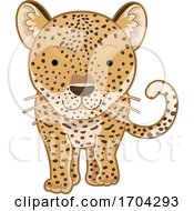 Poster, Art Print Of Leopard Front View Illustration