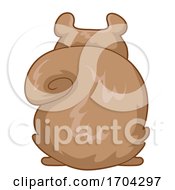 Poster, Art Print Of Squirrel Back View Illustration