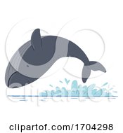 Poster, Art Print Of Whale Breaching Send Messages Illustration