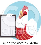 Poster, Art Print Of Chicken Shop Owner Board Illustration