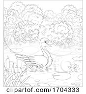 Poster, Art Print Of Wild Goose On A Pond