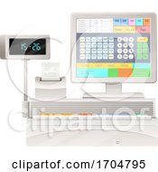 Poster, Art Print Of Commercial Terminal Point Of Sale Cash Register