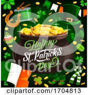 Poster, Art Print Of Patricks Day Irish Holiday Pot With Gold