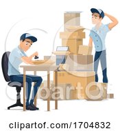 Poster, Art Print Of Mail Men Working
