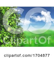 Poster, Art Print Of 3d Pear Tree Against A Defocussed Grassy Landscape