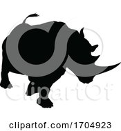 Poster, Art Print Of Rhino Animal Silhouette