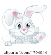 Easter Bunny Rabbit Cartoon Sign