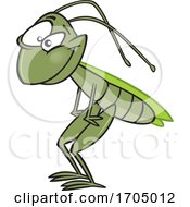 Poster, Art Print Of Clipart Cartoon Grasshopper