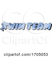 Poster, Art Print Of Clipart Cartoon Sea Creature Swim Team Design
