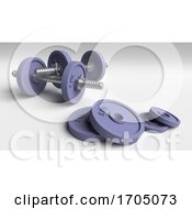 Poster, Art Print Of Cast Iron Dumbbell Weights