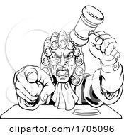 Poster, Art Print Of Angry Judge Cartoon Character