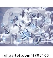 Poster, Art Print Of Virus Cells Viral Spread Pandemic People Concept