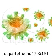 3D Medical Background With Abstract Corona Virus Cells