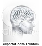 Human Brain AI Head Face Intelligence Concept by AtStockIllustration