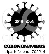 Poster, Art Print Of Black And White Coronavirus