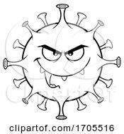 Poster, Art Print Of Black And White Coronavirus Character