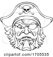 Poster, Art Print Of Pirate Captain Cartoon Character Mascot
