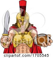 Poster, Art Print Of Spartan Trojan Gladiator Football Warrior Woman
