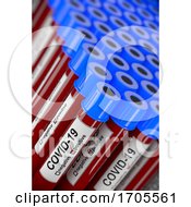 3D Illustration Of COVID 19 Blood Test Tubes