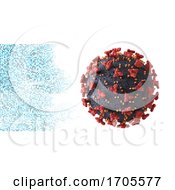 Poster, Art Print Of Abstract Medical Background With Covid 19 Virus Cell
