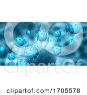 Poster, Art Print Of Abstract Medical Banner With Covid 19 Virus Cells