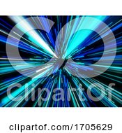 Poster, Art Print Of 3d Abstract Background With Hyperspace Design