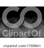 Poster, Art Print Of Abstract Curved Lines Design In Black And White