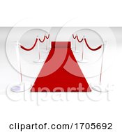 Red Carpet On White Background by KJ Pargeter