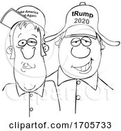 Poster, Art Print Of Cartoon Hillbillies Wearing Trump Hats