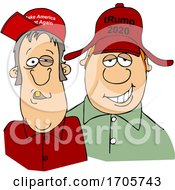 Cartoon Hillbillies Wearing Trump Hats