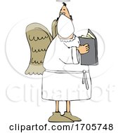 Cartoon Male Angel Wearing A Mask by djart