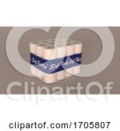 Poster, Art Print Of Bulk Packet Of Shrink Wrapped Toilet Rolls