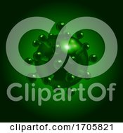 Poster, Art Print Of 3d Virus Molecule Covid10 In Green