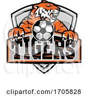 Poster, Art Print Of Tigers Football Shield Mascot