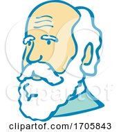 Poster, Art Print Of Nerdy Charles Darwin Mascot