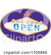 Poster, Art Print Of Welcome Open Sign Retro