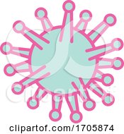 Coronavirus Cell Mono LIne Style